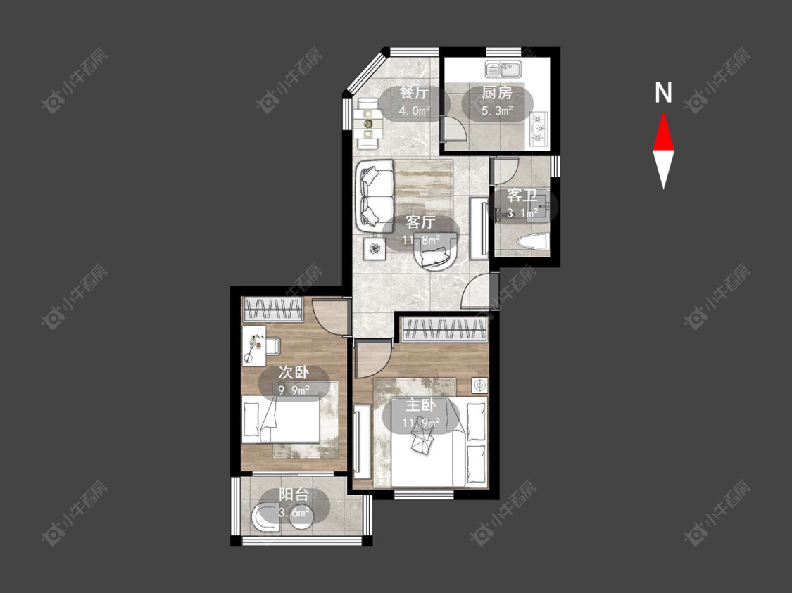 常州红梅西村在售二手房源户型图_小牛看房