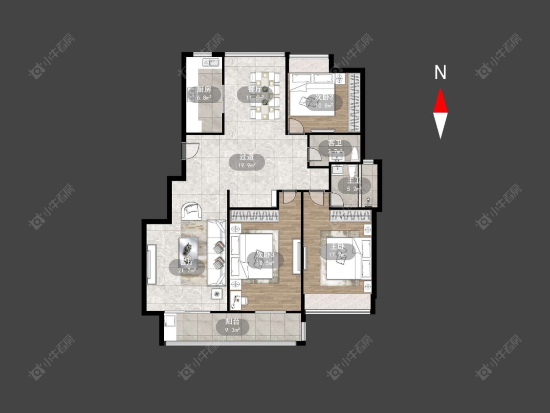 常州金田雅居在售二手房源户型图_小牛看房