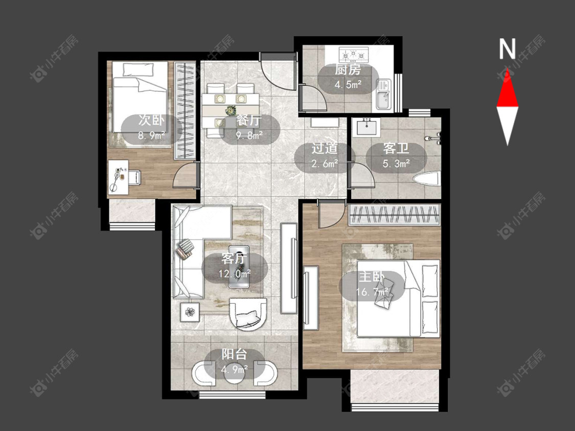 常州港龙紫荆城在售二手房源户型图_小牛看房