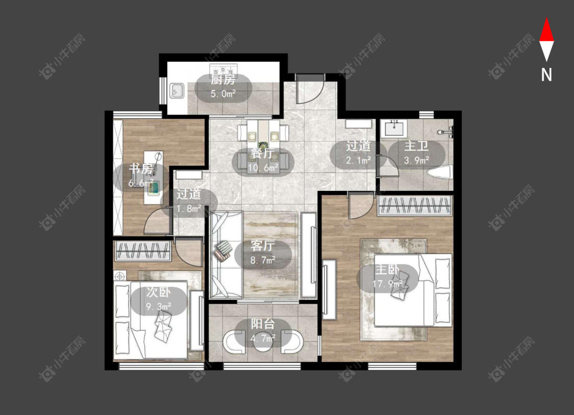 新城香溢俊园房源户型图 常州新城香溢俊园在售二手房源户型图_小牛看房