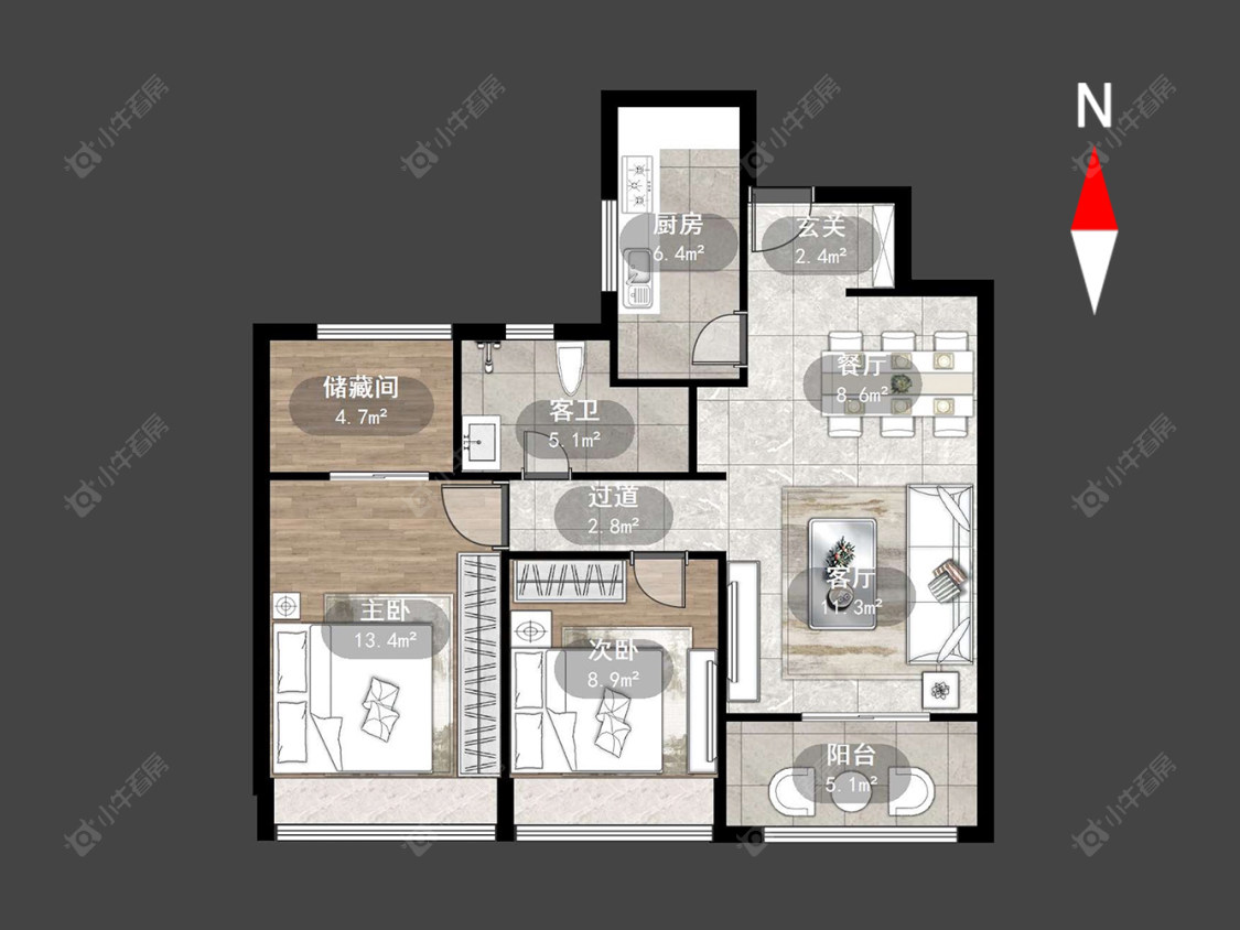 常州龙洲伊都在售二手房源户型图_小牛看房