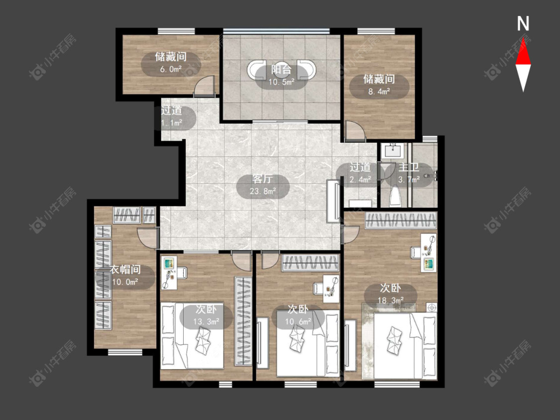 常州芦墅广景苑在售二手房源户型图_小牛看房