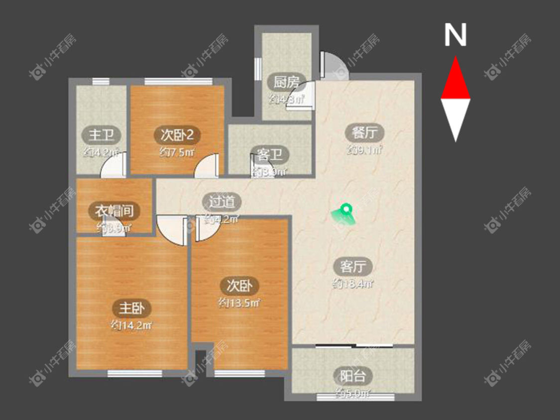 常州绿都万和城七区在租房源户型图_小牛看房