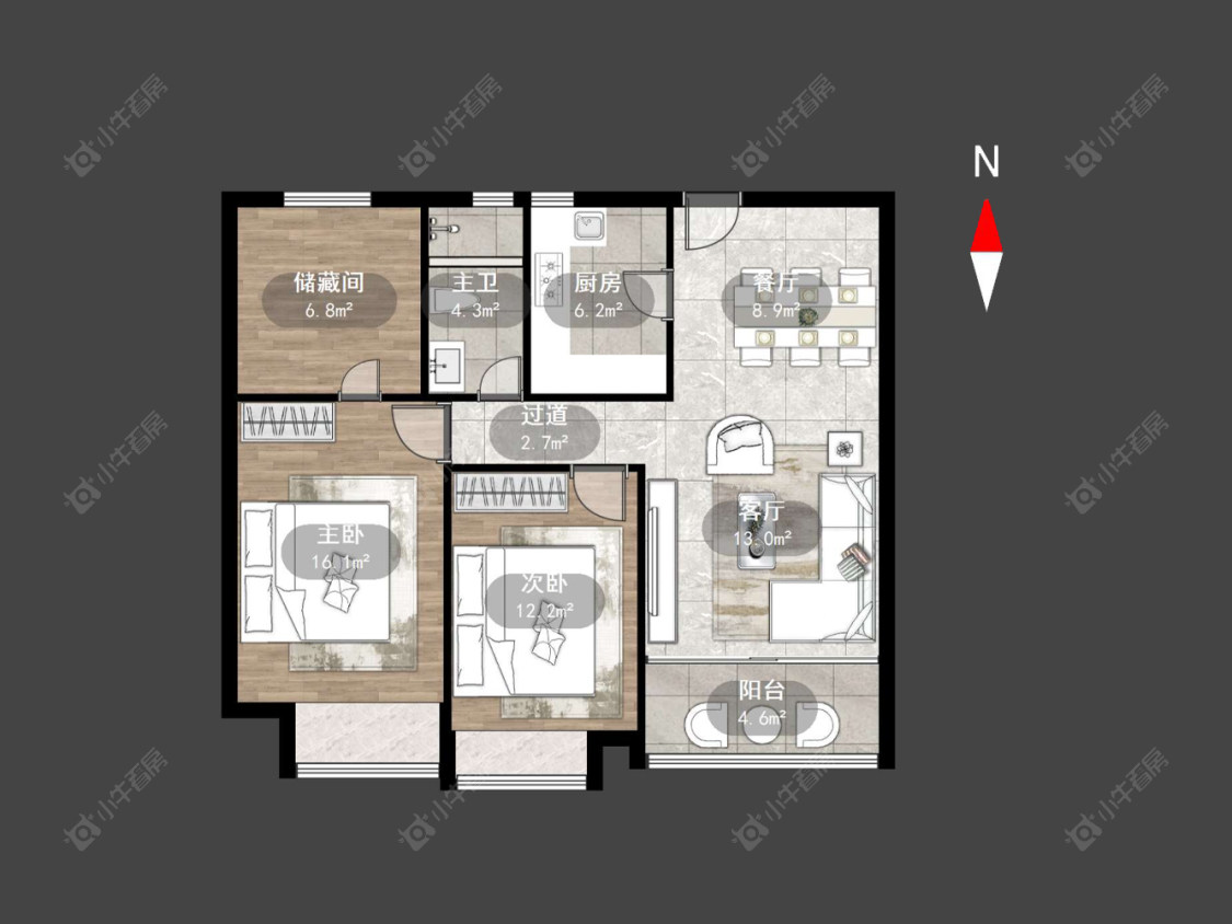常州九龙仓时代上院在售二手房源户型图_小牛看房
