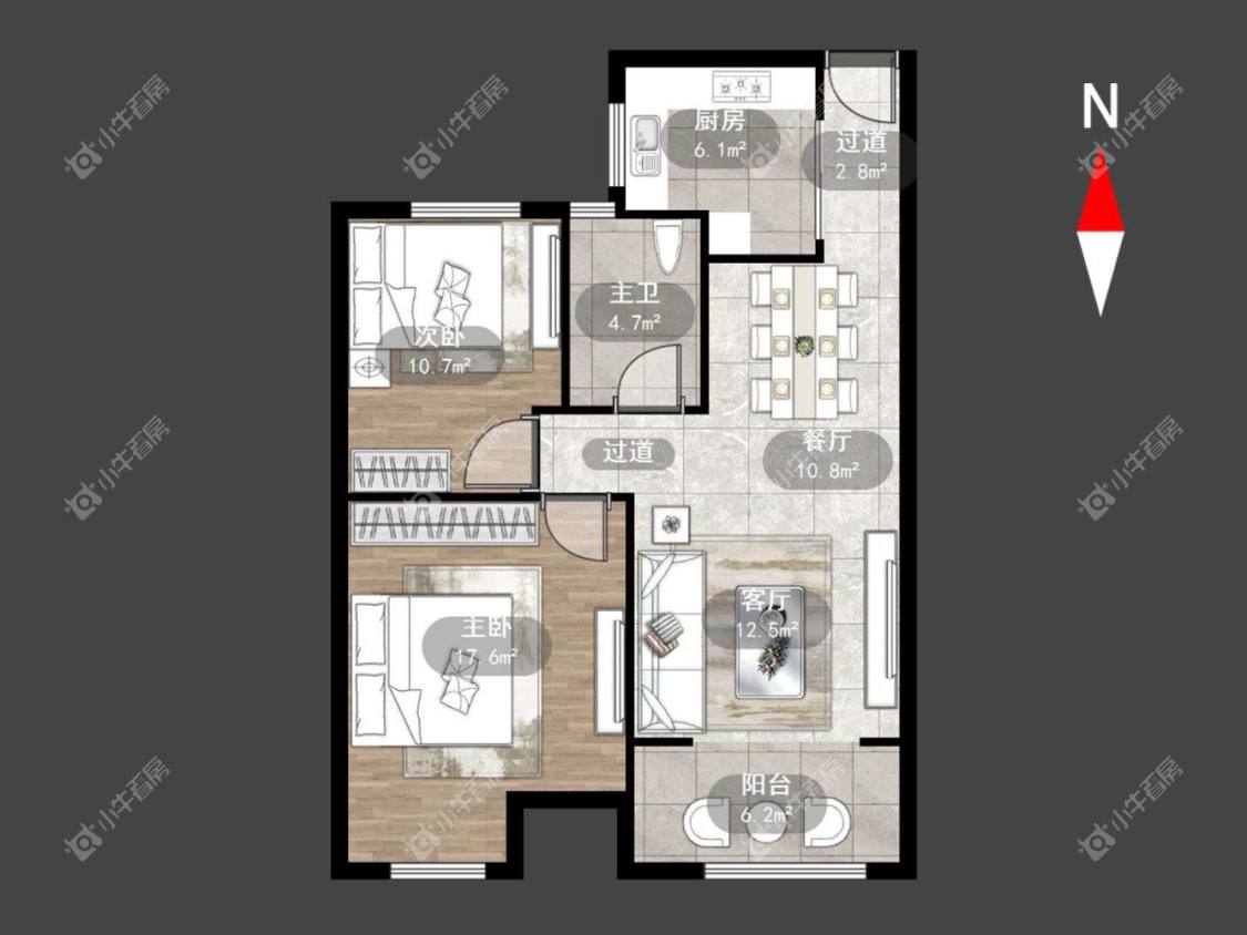 常州大宁佳苑在租房源户型图_小牛看房