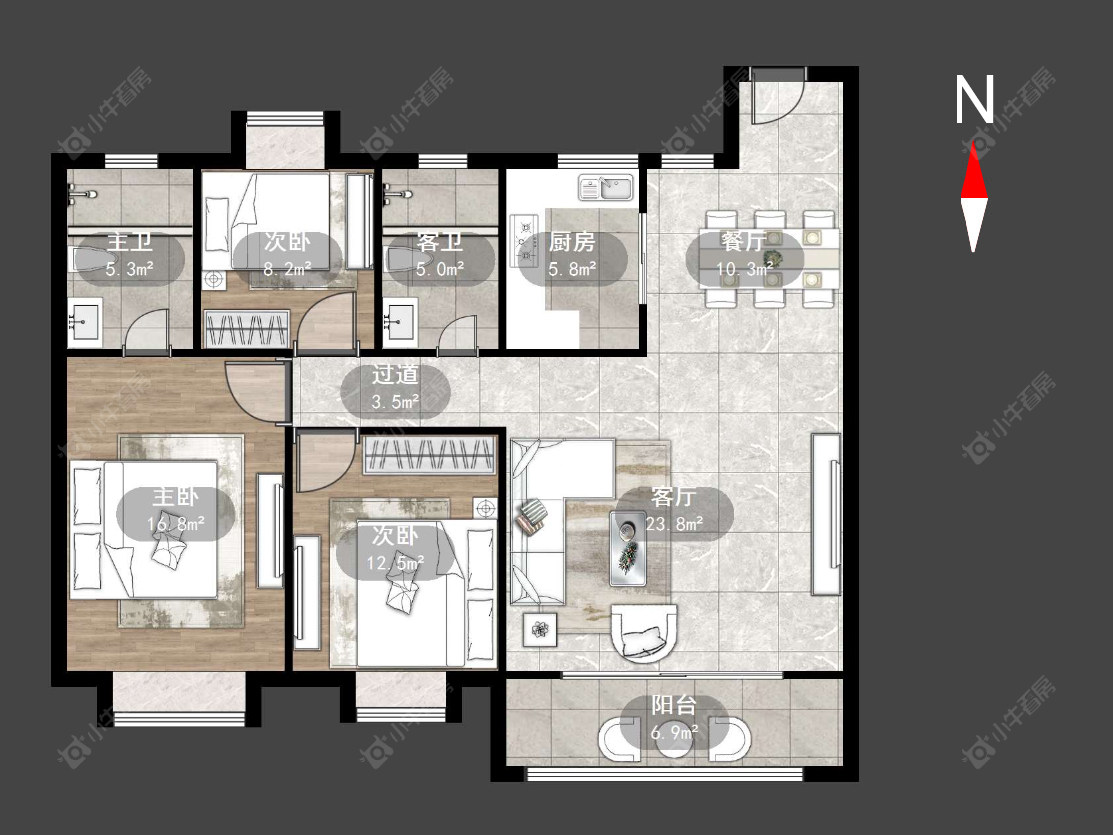 常州竹韵茗苑在售二手房源户型图_小牛看房