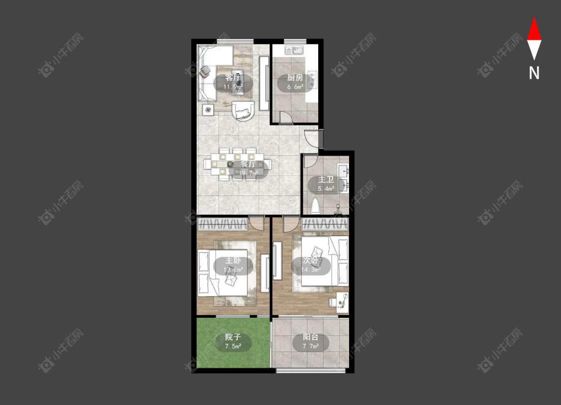 工人新村北房源户型图 常州工人新村北在售二手房源户型图_小牛看房