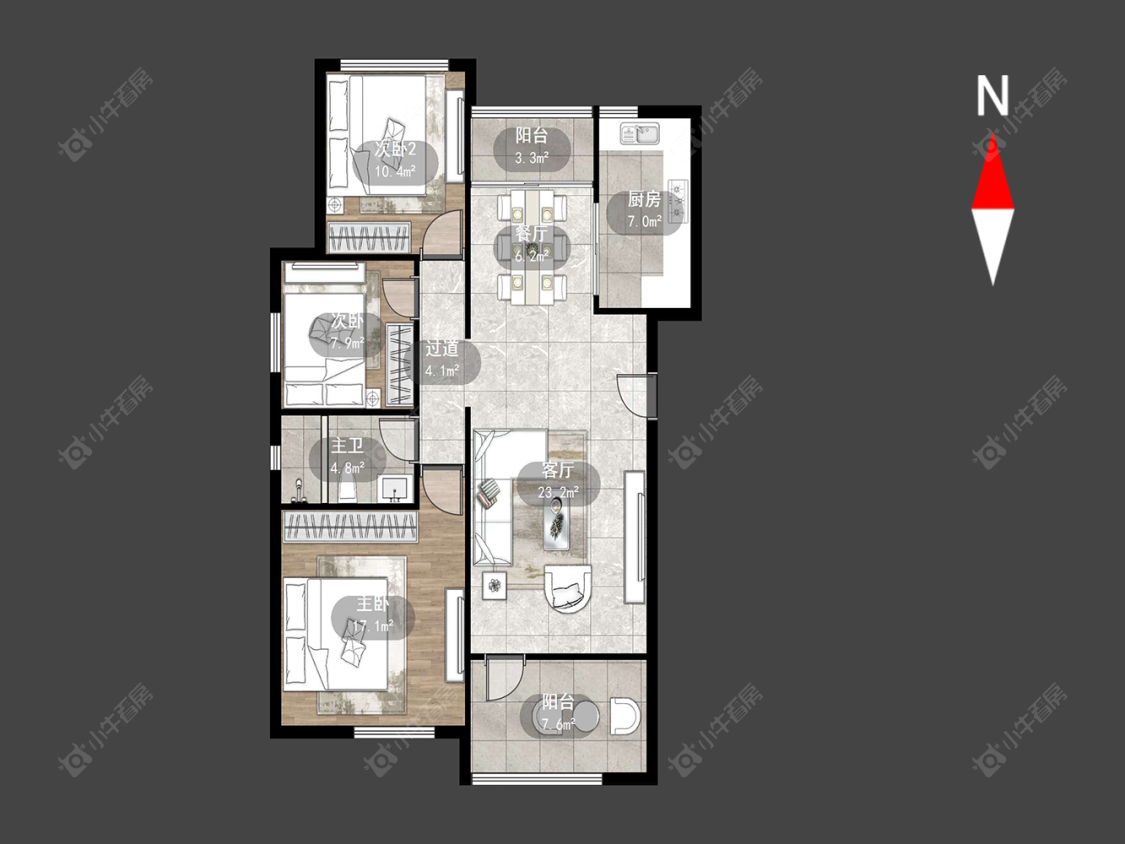 常州朗诗绿郡在售二手房源户型图_小牛看房