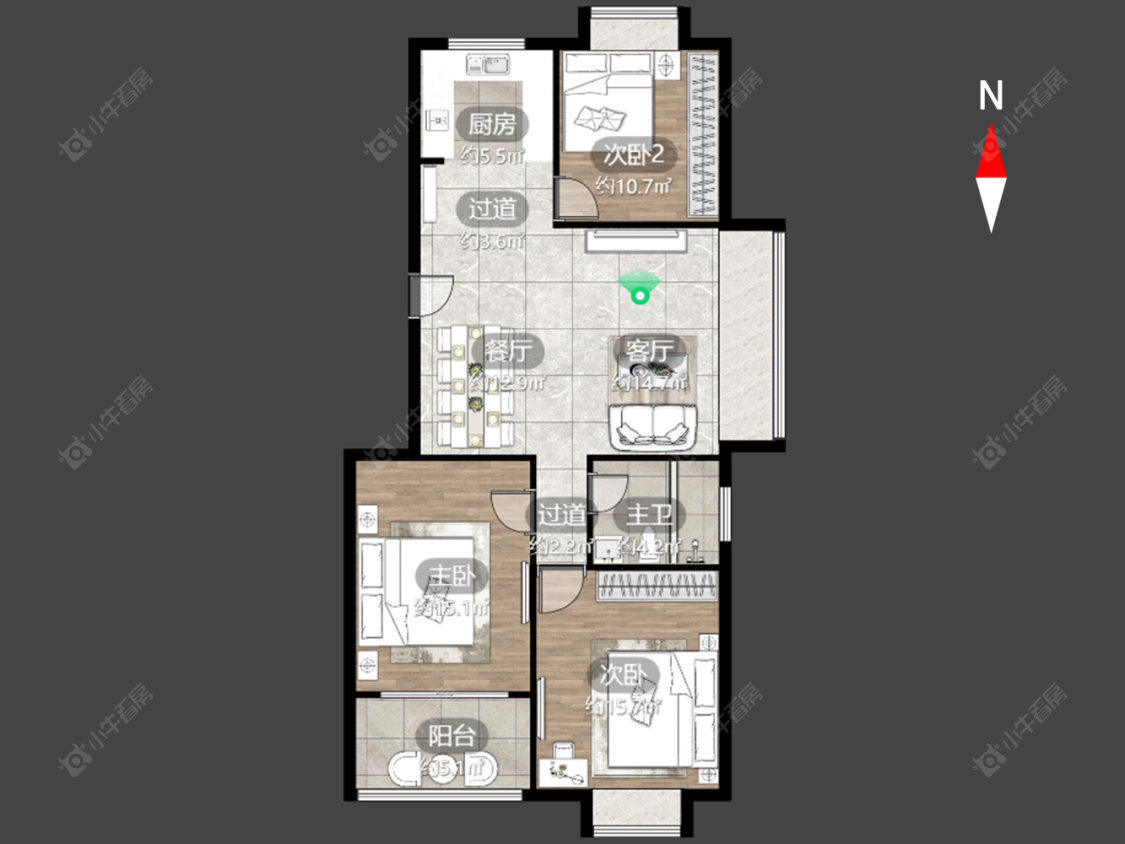 常州橄榄城在售二手房源户型图_小牛看房