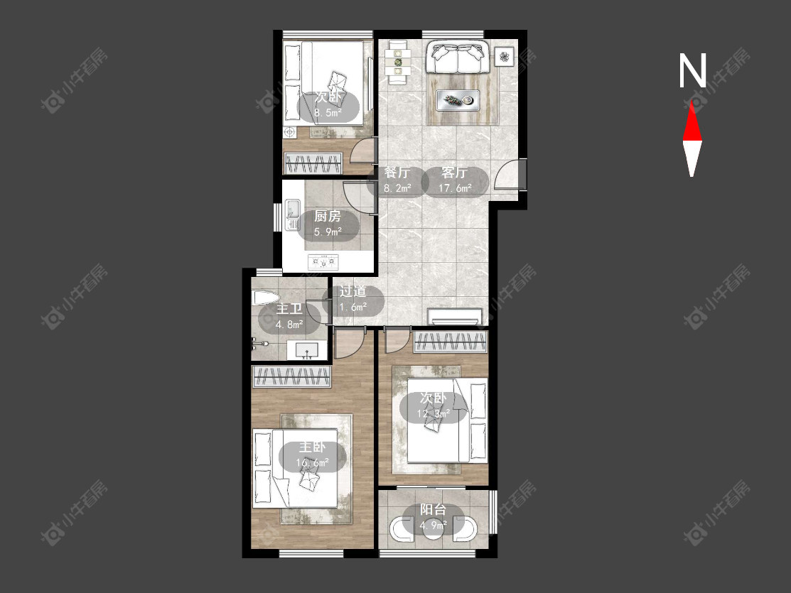 常州和平国际商业街在售二手房源户型图_小牛看房
