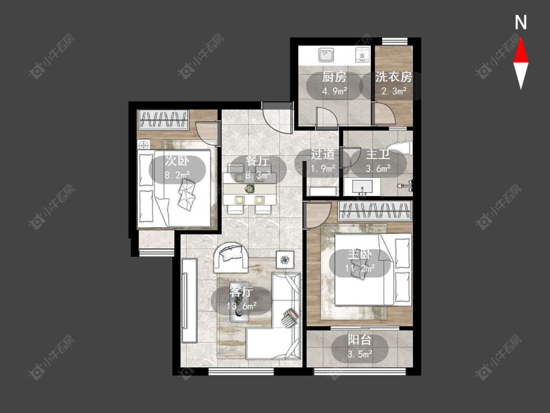 常州景瑞英郡在售二手房源户型图_小牛看房