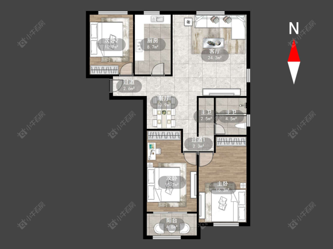 常州紫韵香庭一期在售二手房源户型图_小牛看房