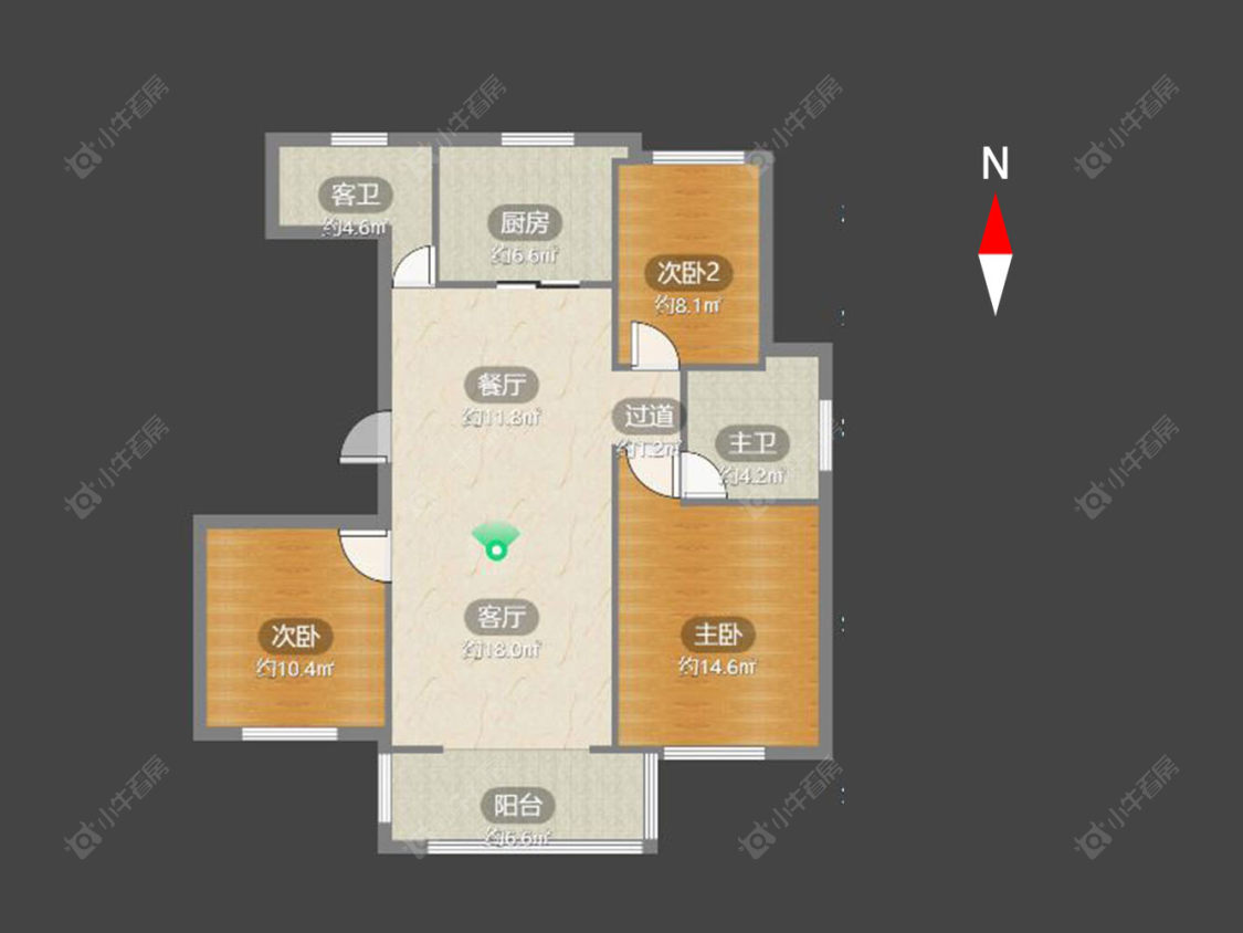 常州新景花苑二期在售二手房源户型图_小牛看房