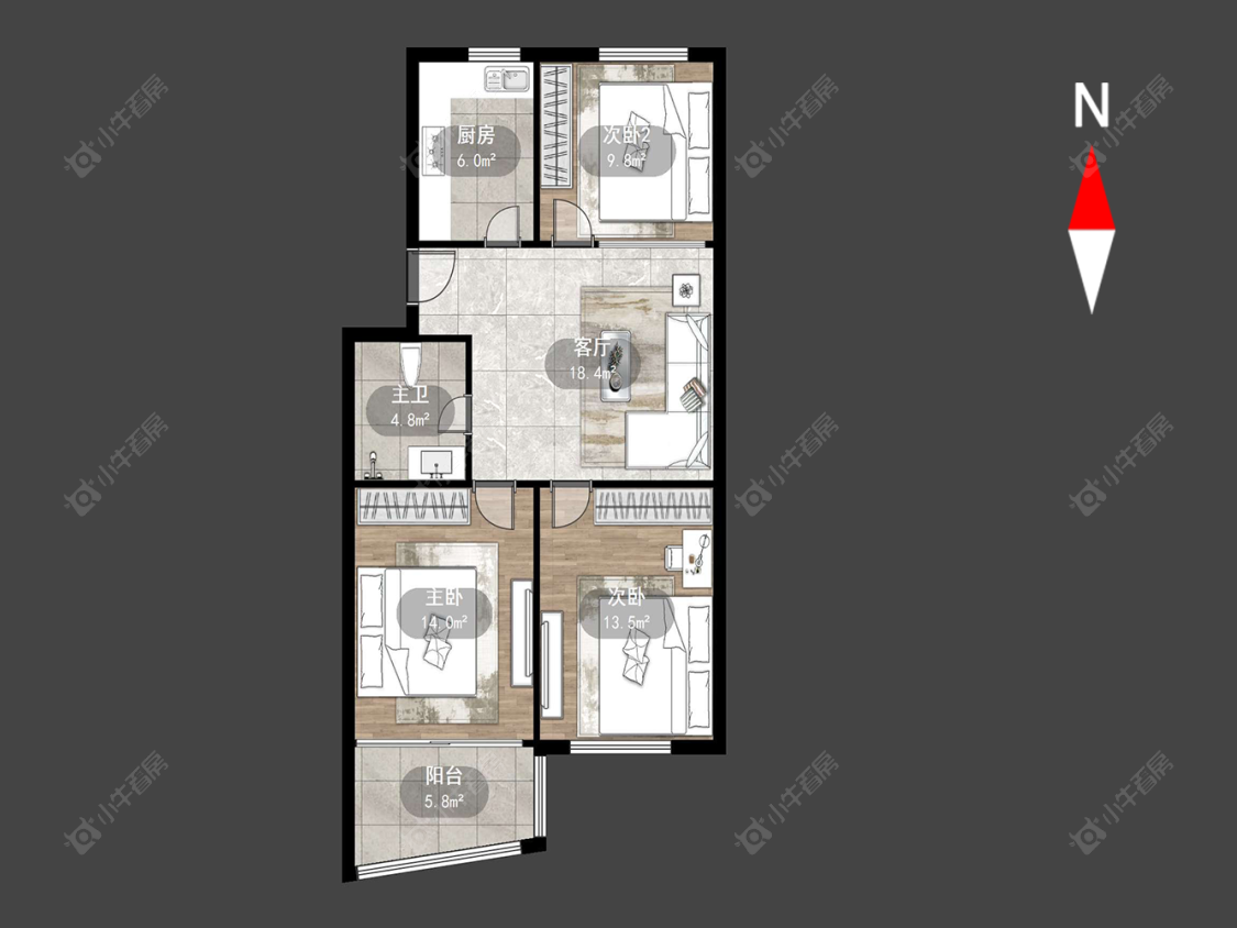 常州泰山一村在售二手房源户型图_小牛看房