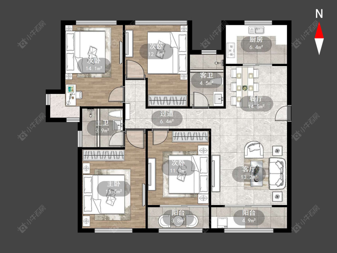 常州万骏金域丹堤在售二手房源户型图_小牛看房