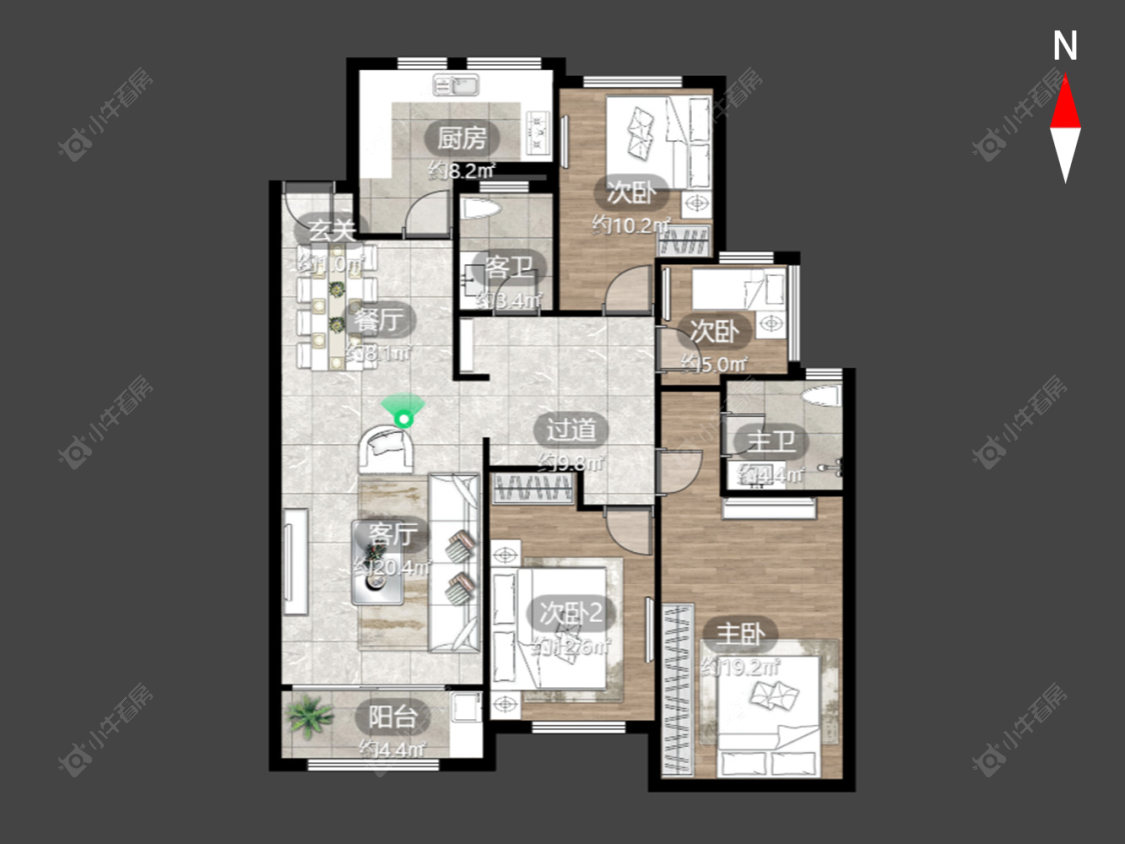 常州御城在售二手房源户型图_小牛看房