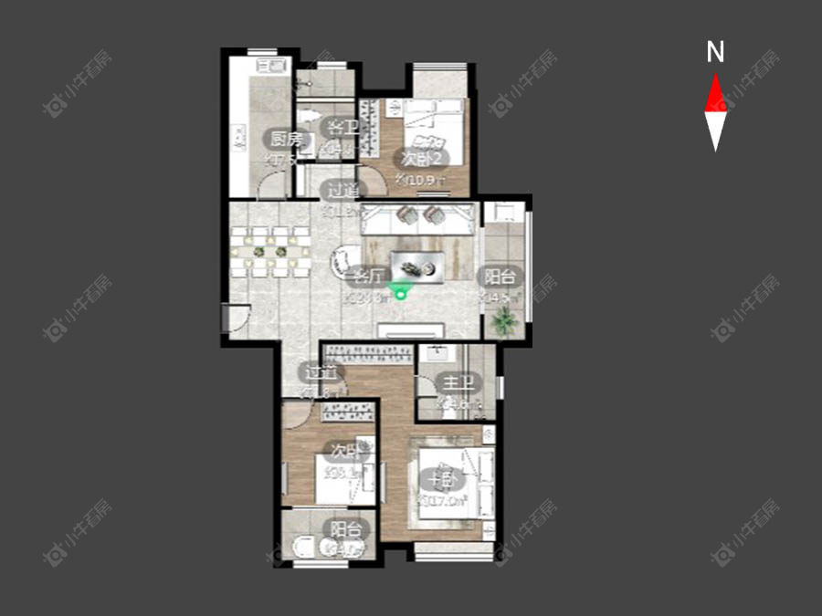 常州新城南都美域在售二手房源户型图_小牛看房