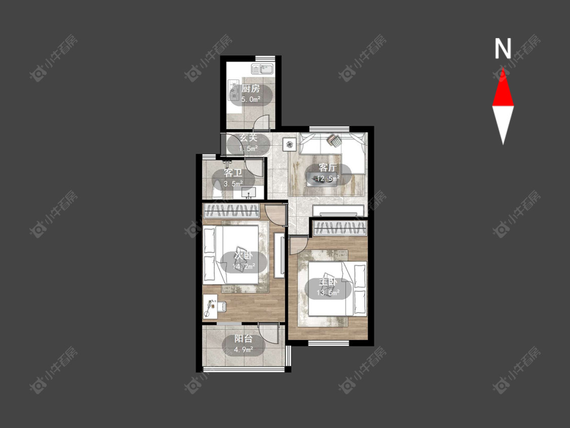 翠竹新村东北区房源户型图 常州翠竹新村东北区在售二手房源户型图_小牛看房