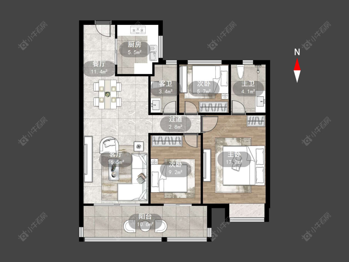 常州中景尚海城在售二手房源户型图_小牛看房