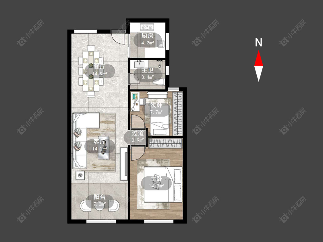新城悠活城房源户型图 常州新城悠活城在售二手房源户型图_小牛看房