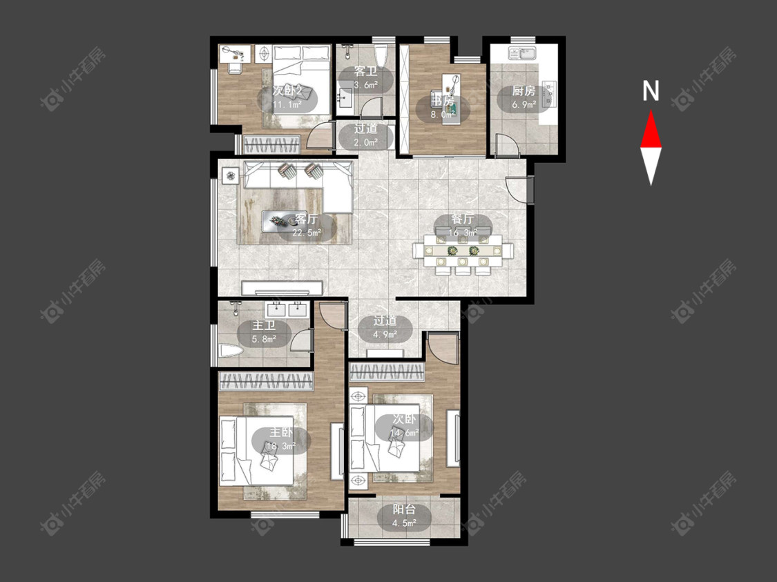 常州凯纳华侨城在售二手房源户型图_小牛看房