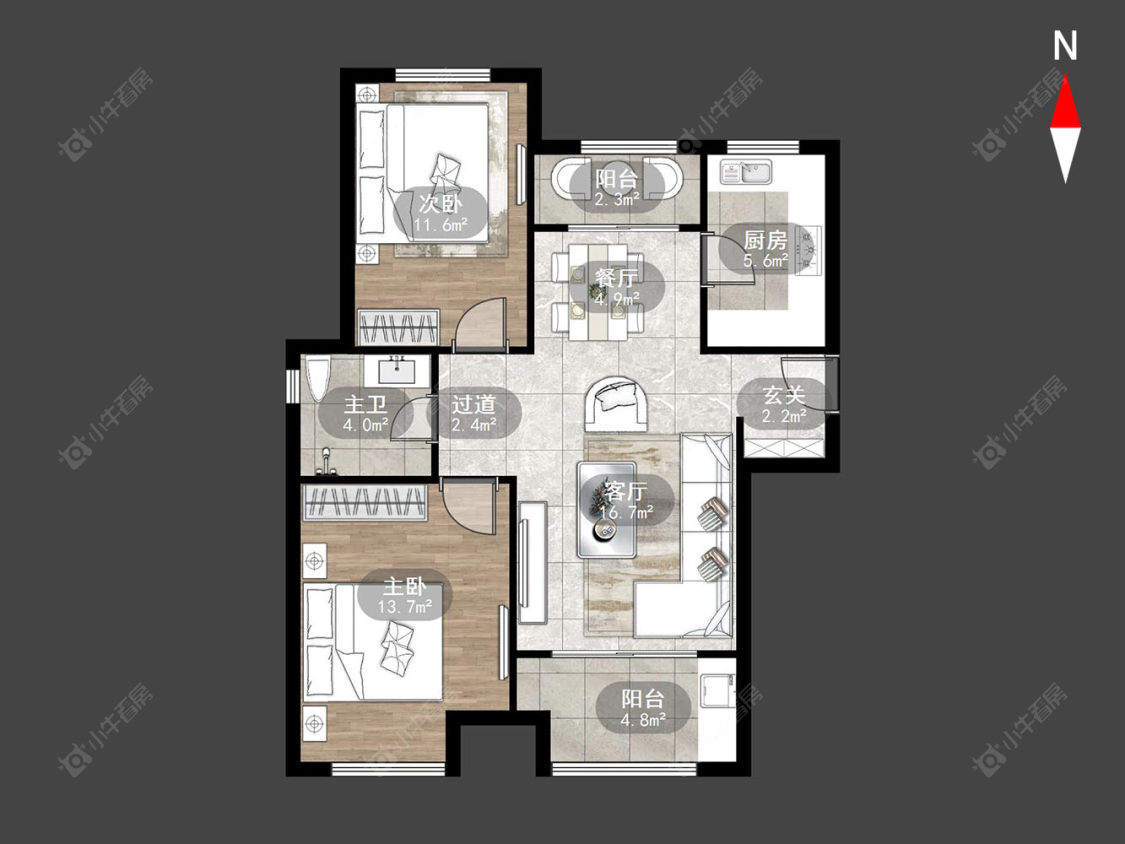 新城域三期房源户型图 常州新城域三期在售二手房源户型图_小牛看房