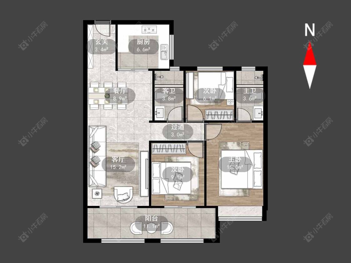 新城华宇悦隽公馆房源户型图 常州新城华宇悦隽公馆在售二手房源户型图_小牛看房
