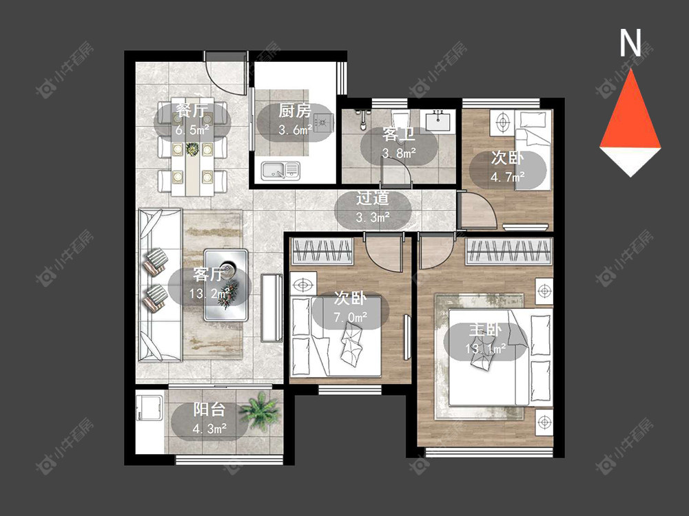 常州凯尔锋度在售二手房源户型图_小牛看房