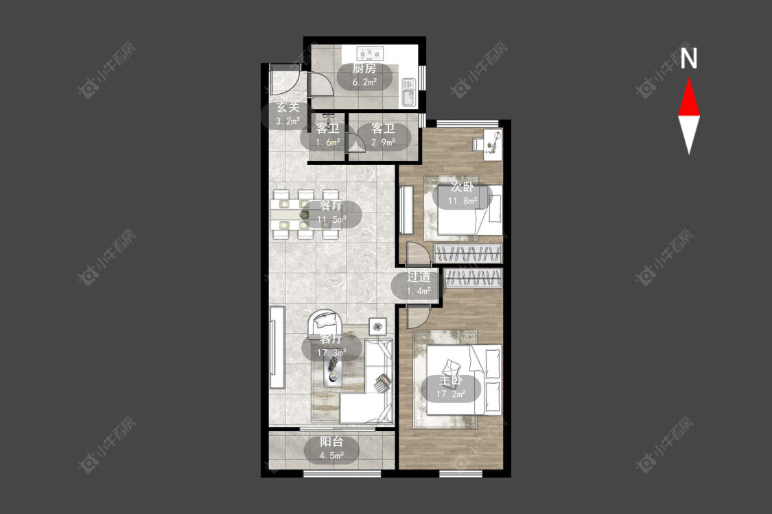 常州绿地峰云汇在售二手房源户型图_小牛看房