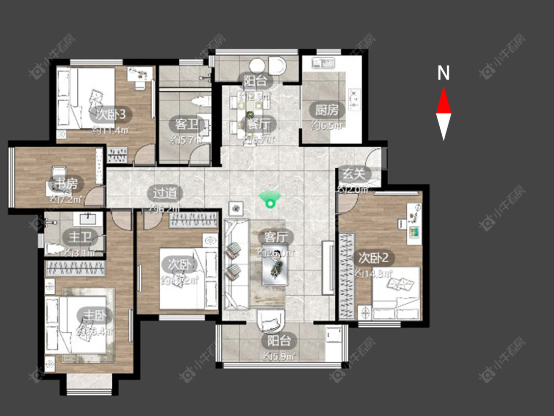 腾龙苑东区房源户型图 常州腾龙苑东区在售二手房源户型图_小牛看房