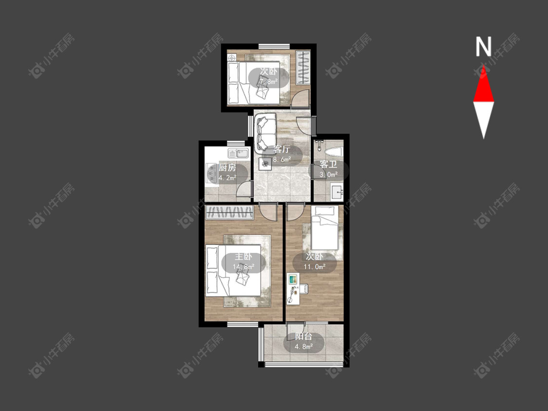 北环新村武进小区房源户型图 常州北环新村武进小区在售二手房源户型图_小牛看房