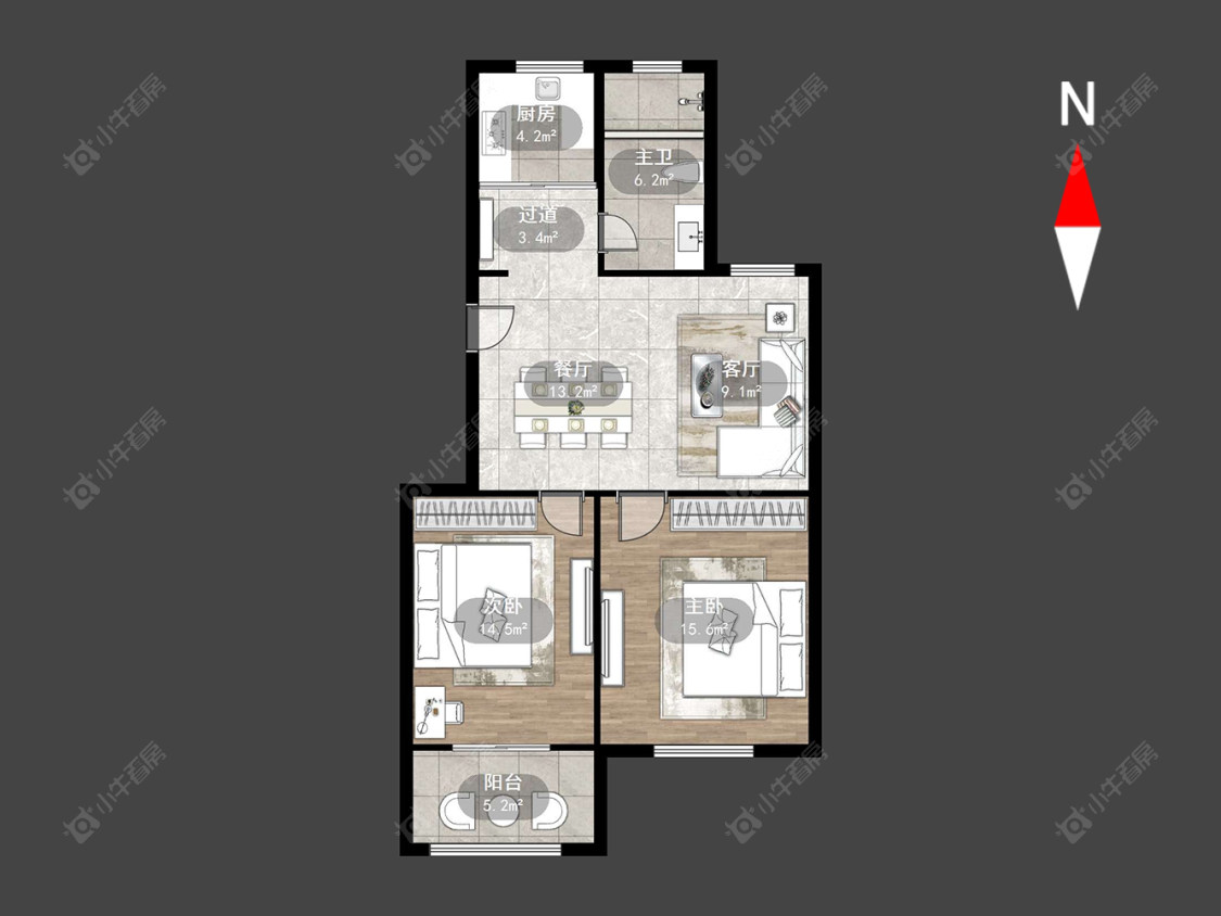 常州龙栖花园在售二手房源户型图_小牛看房