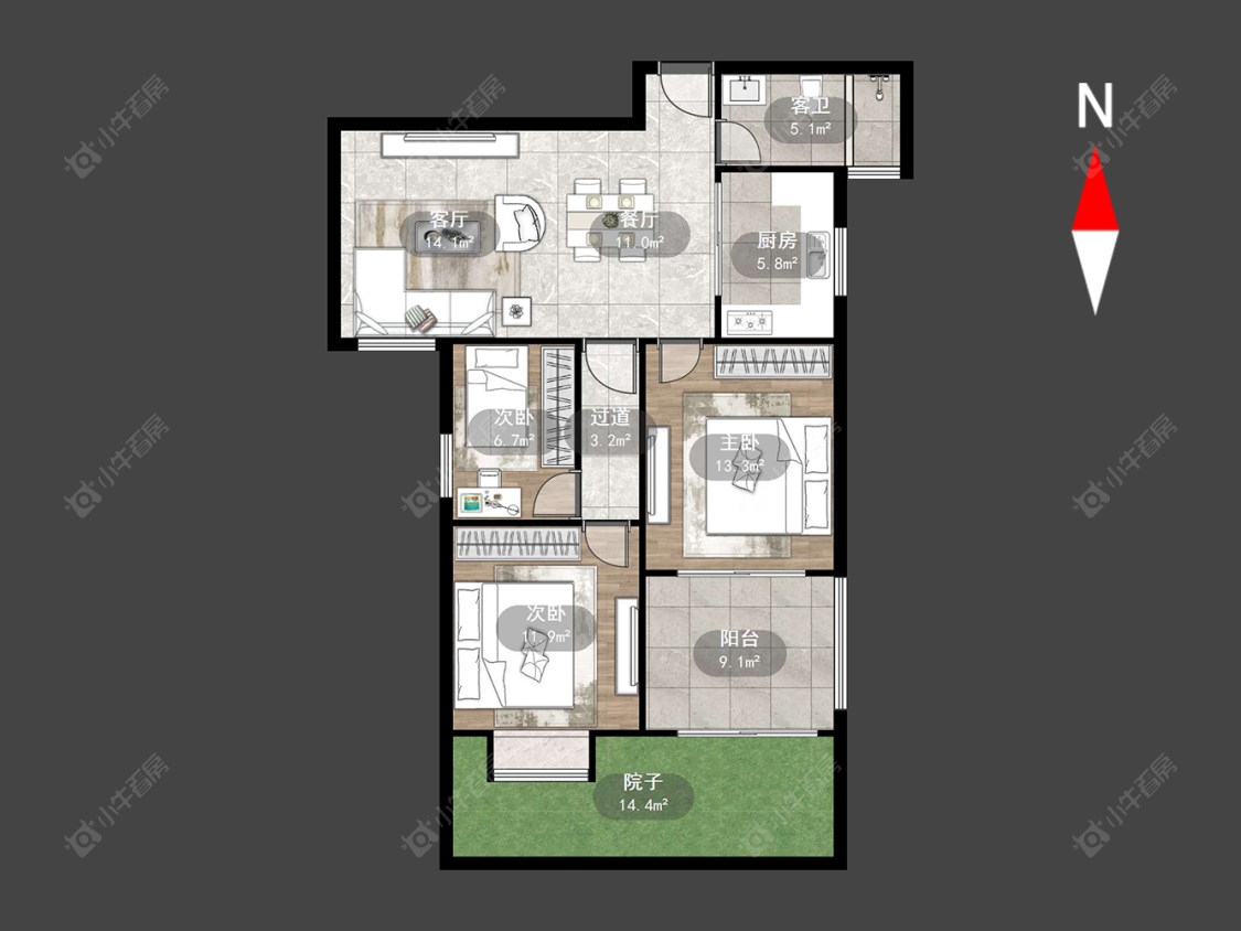 常州都市桃源五期在售二手房源户型图_小牛看房