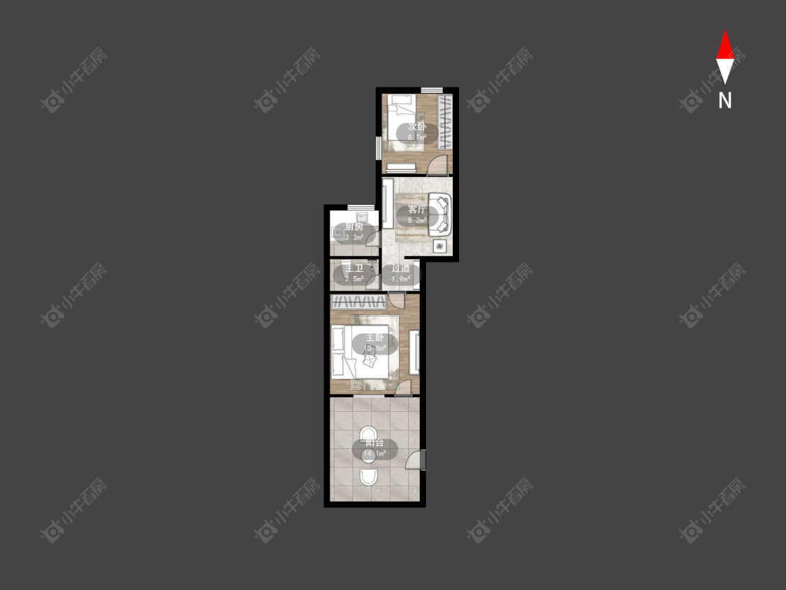 常州工人新村南在售二手房源户型图_小牛看房