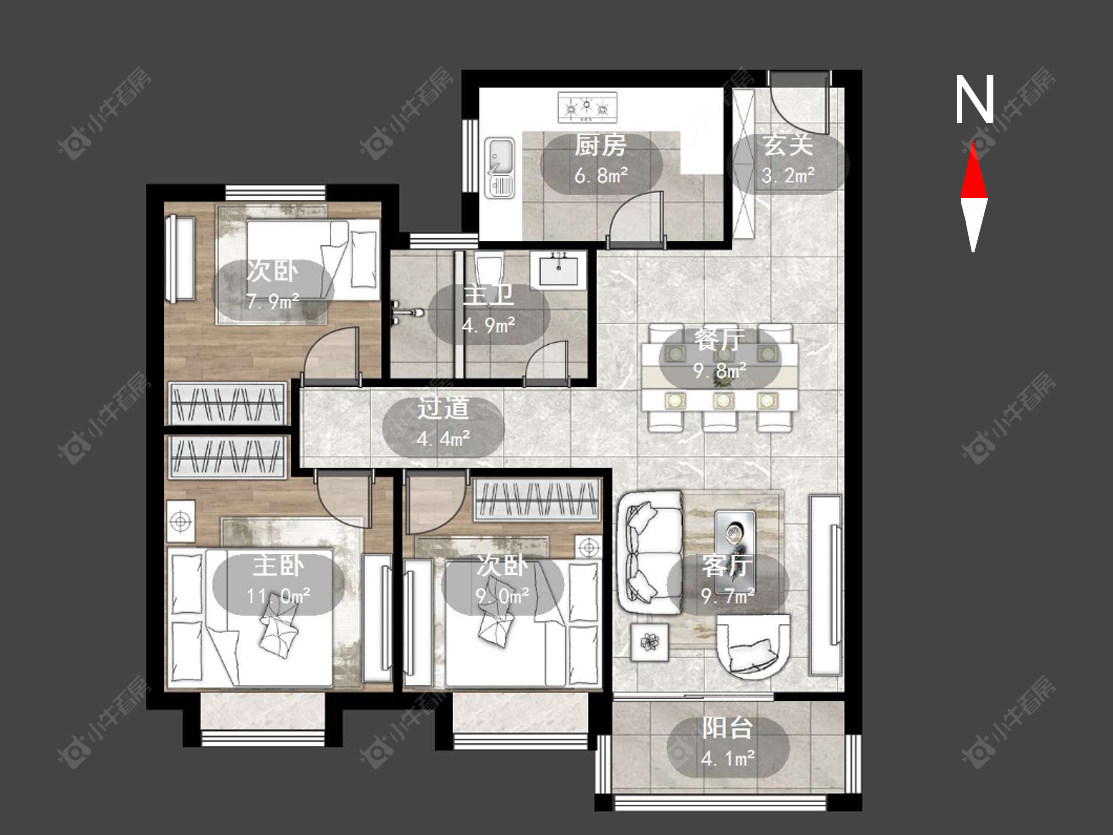 常州衡麓世家在售二手房源户型图_小牛看房