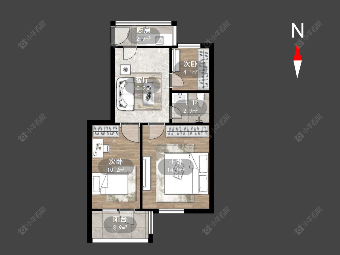 常州丽华三村在售二手房源户型图_小牛看房
