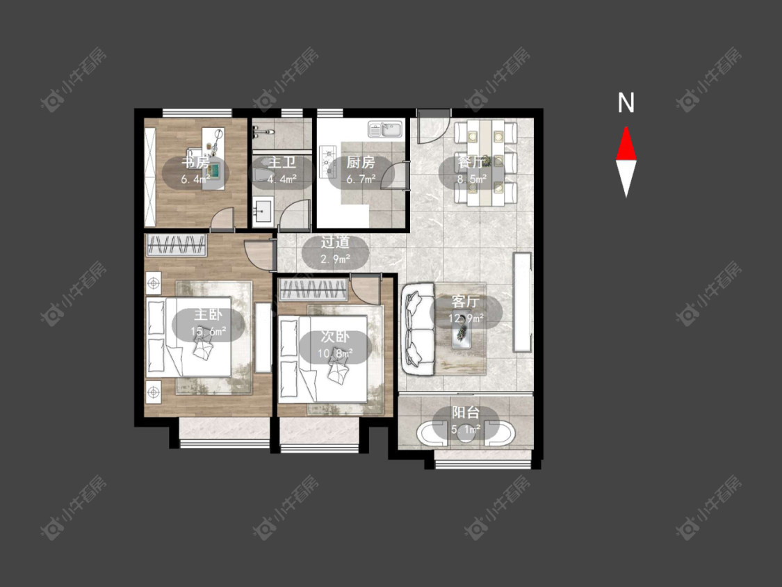 九龙仓时代上院房源户型图 常州九龙仓时代上院在售二手房源户型图_小牛看房