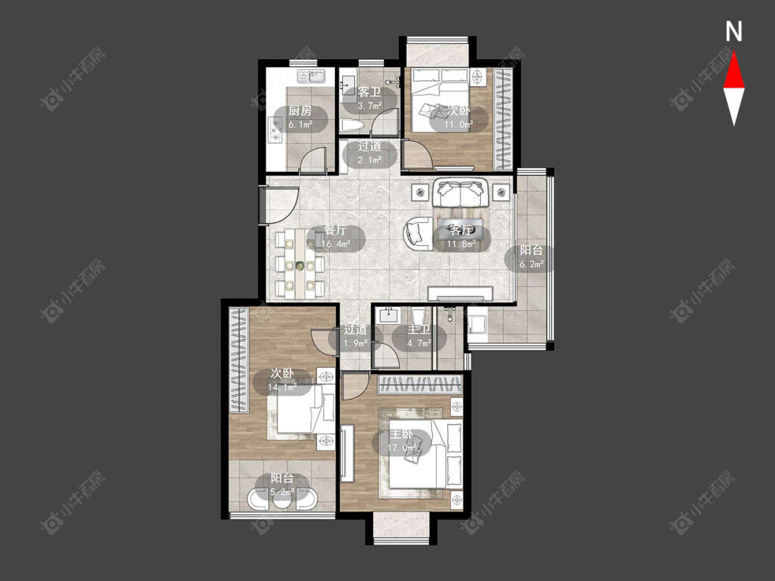 阳湖名城房源户型图 常州阳湖名城在售二手房源户型图_小牛看房