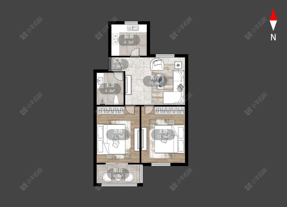浦南新村房源户型图 常州浦南新村在售二手房源户型图_小牛看房