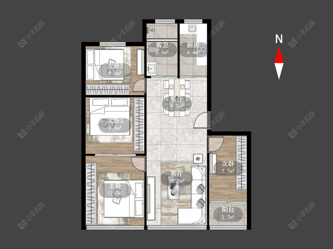 翠竹新村东北区房源户型图 常州翠竹新村东北区在售二手房源户型图_小牛看房