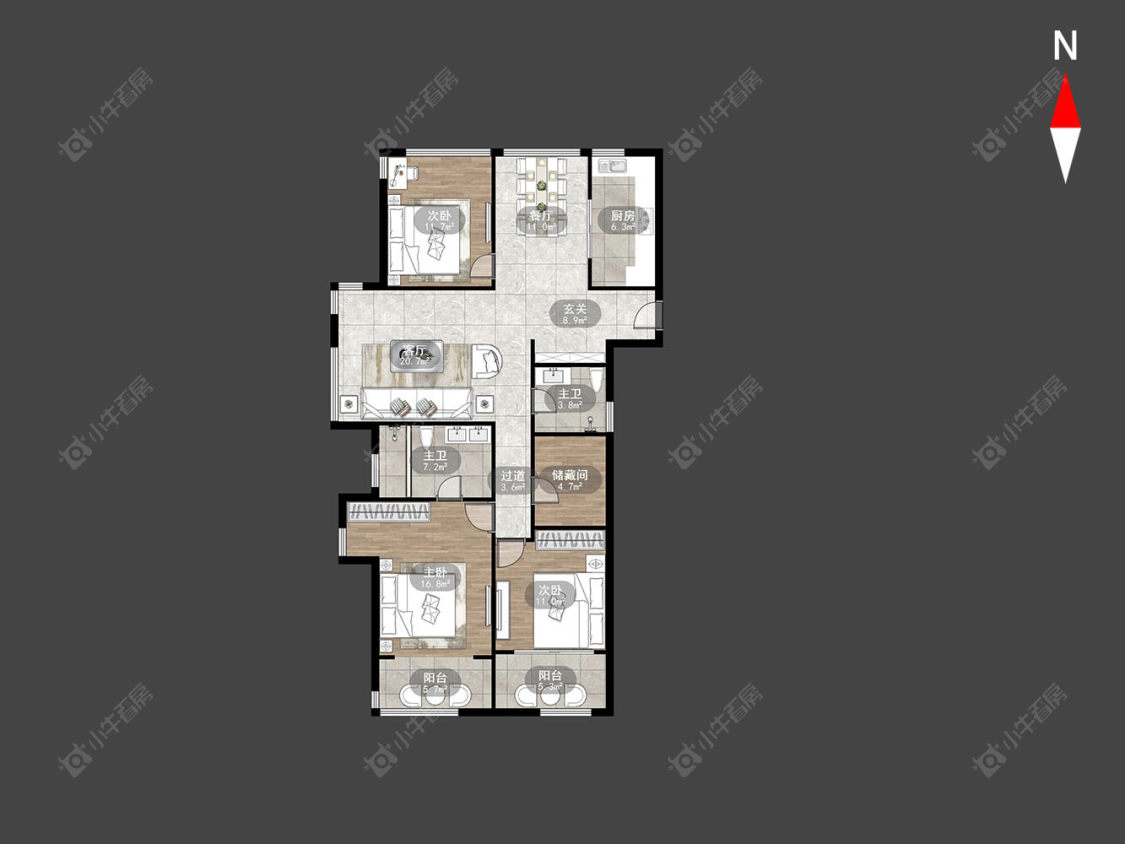 常州申达林与城在售二手房源户型图_小牛看房