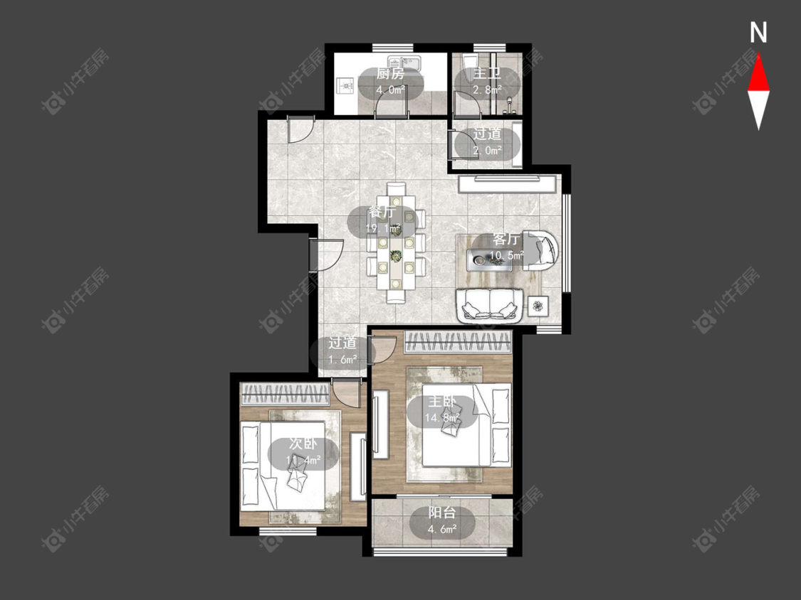 常州御源林城西区在售二手房源户型图_小牛看房