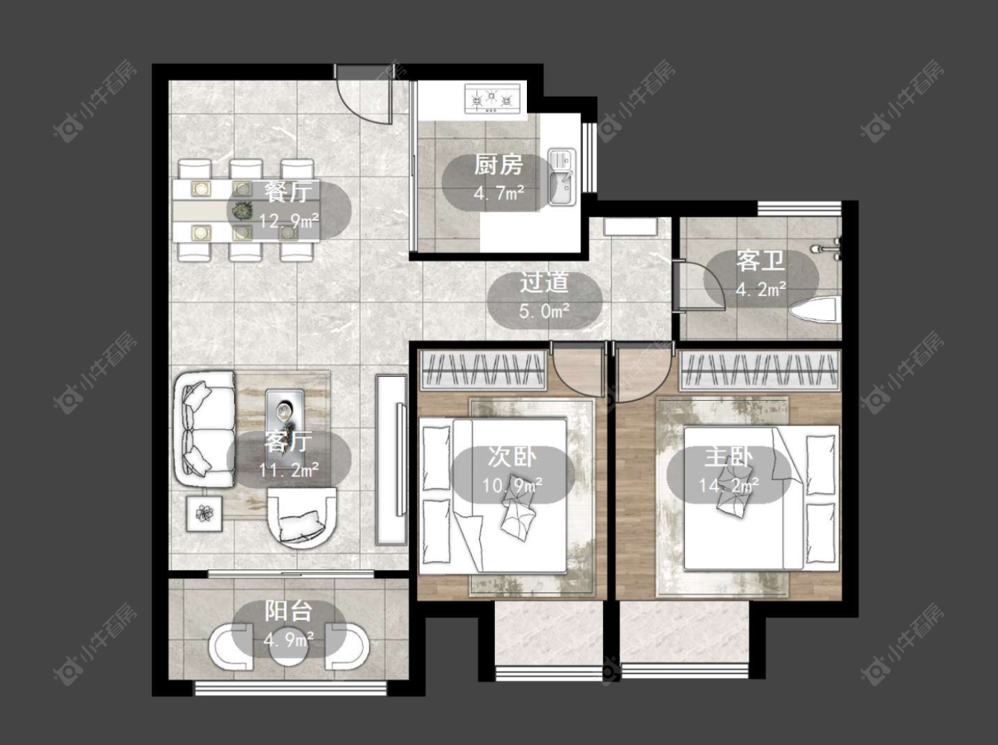常州白马公馆在售二手房源户型图_小牛看房