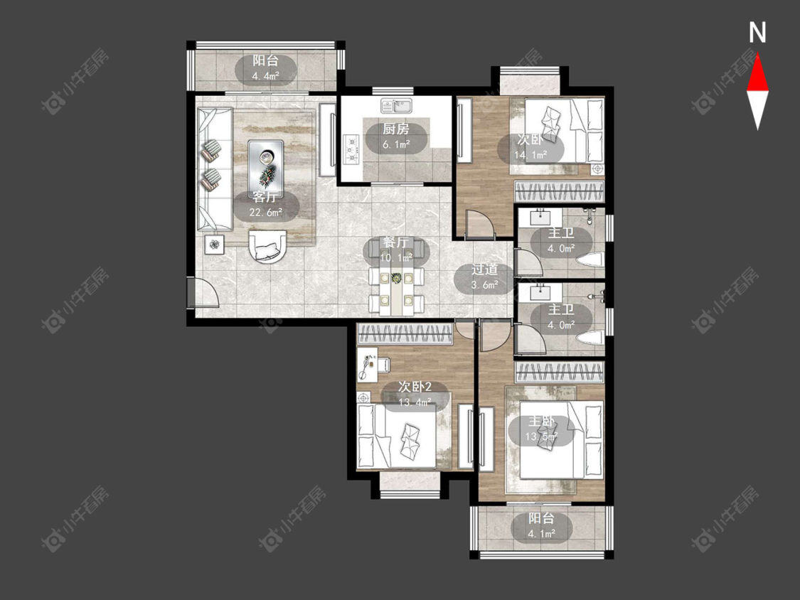 常州宝龙国际花园一期在售二手房源户型图_小牛看房