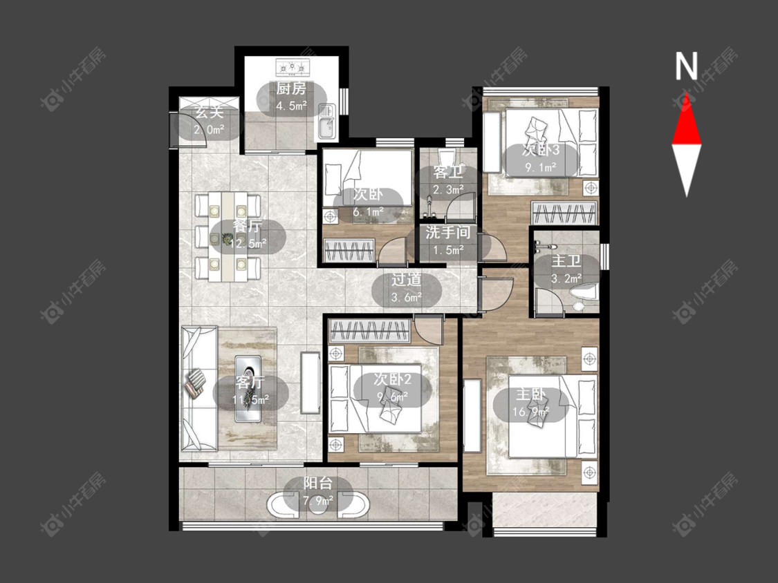 常州蓝光晶曜在售二手房源户型图_小牛看房