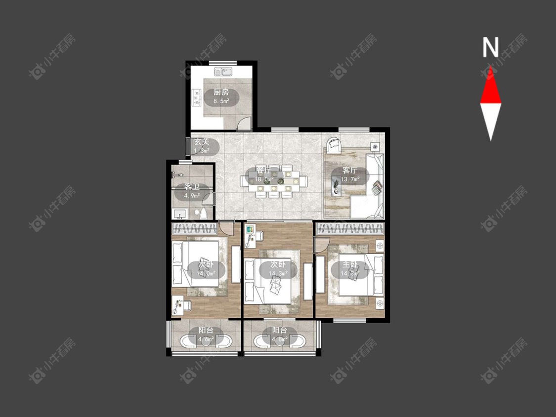 常州翠竹新村北区在售二手房房源户型图_小牛看房