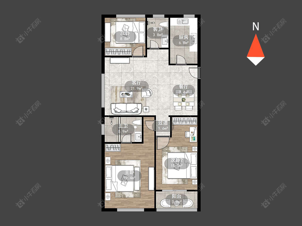 常州中梁首府壹号在售二手房源户型图_小牛看房