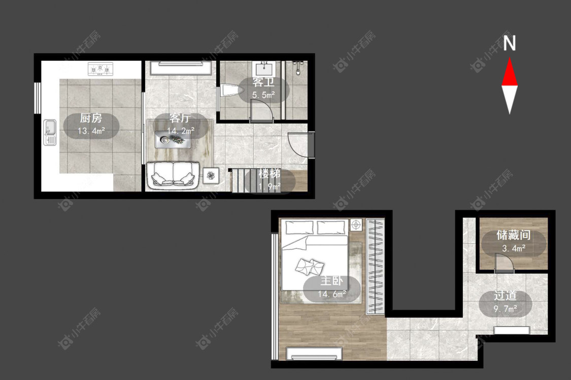 常州吾悦广场全能家公寓在售二手房源户型图_小牛看房