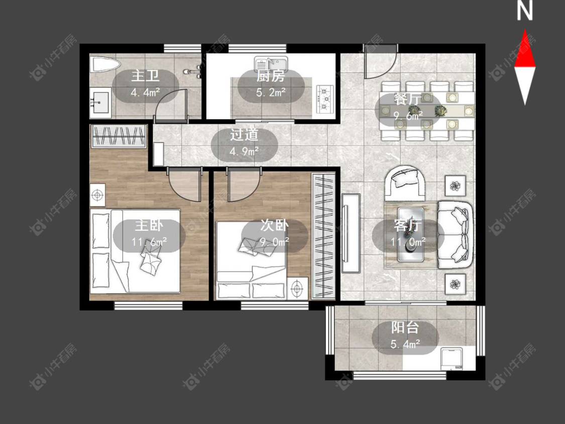 金正花园房源户型图 常州金正花园在售二手房源户型图_小牛看房