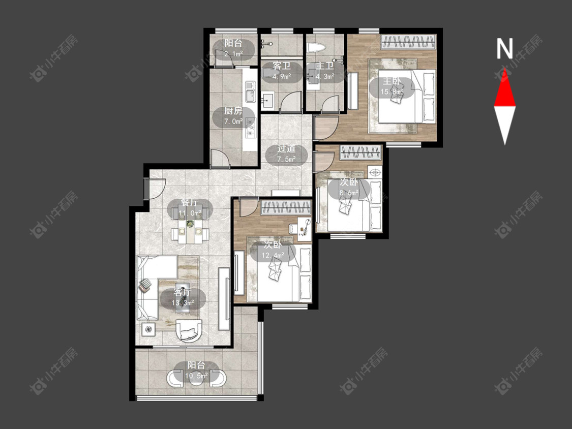 常州泰盈八千里在售二手房源户型图_小牛看房